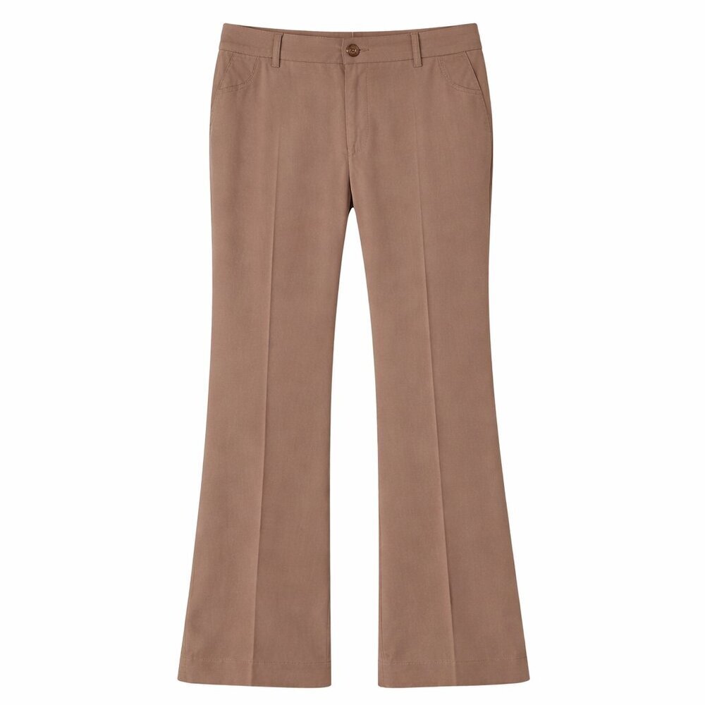 BETABRAND Stretch Pull-On Tan Pants Size Large Long (Inseam: 36")